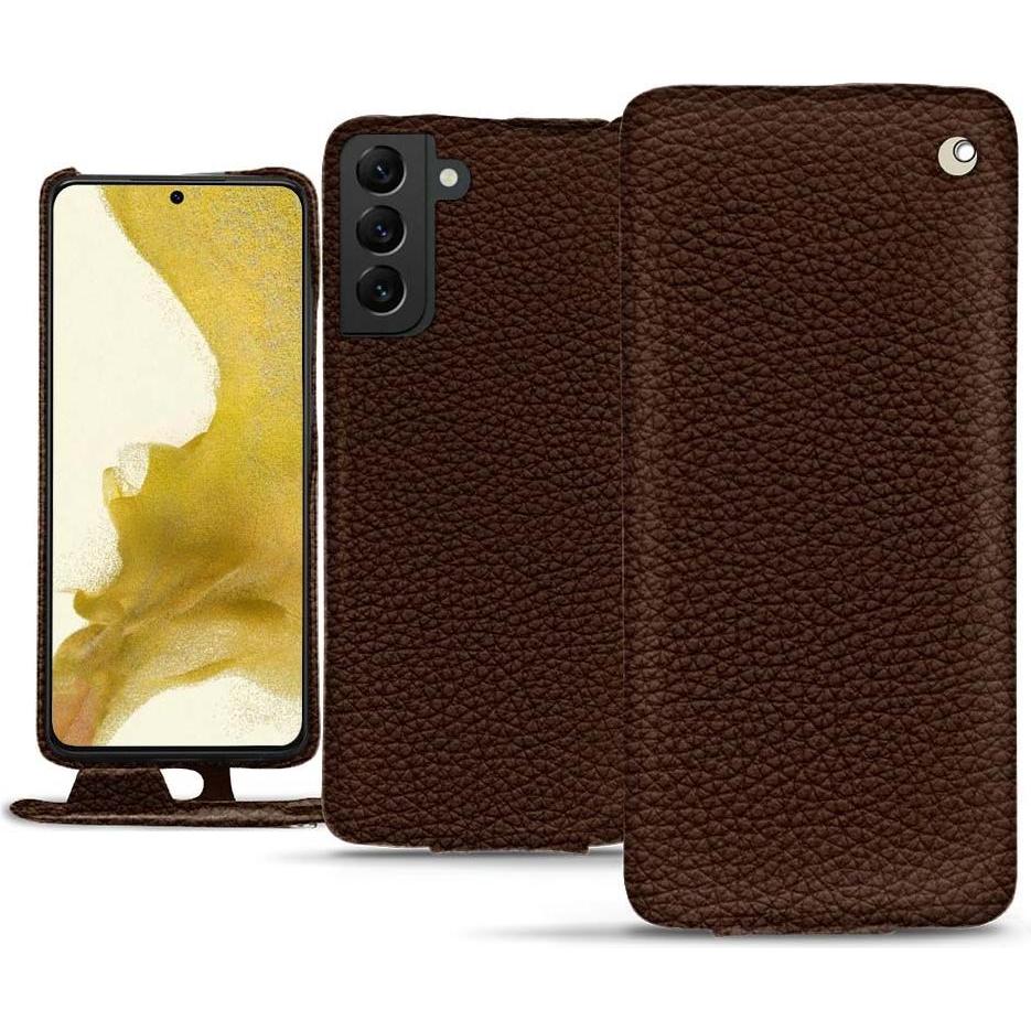 Thumbnail - Noreve Lederschutzhülle vertikal (Samsung Galaxy S22), Smartphone Hülle, Braun