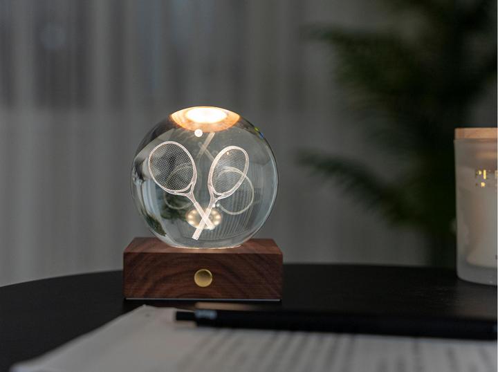 Actual product image Gingko Amber Crystal Light