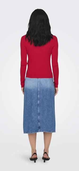 Produktbild Only Normal geschnitten Polokragen Gerippte Ärmelbündchen Gestricktes Poloshirt Strickpullover (M)