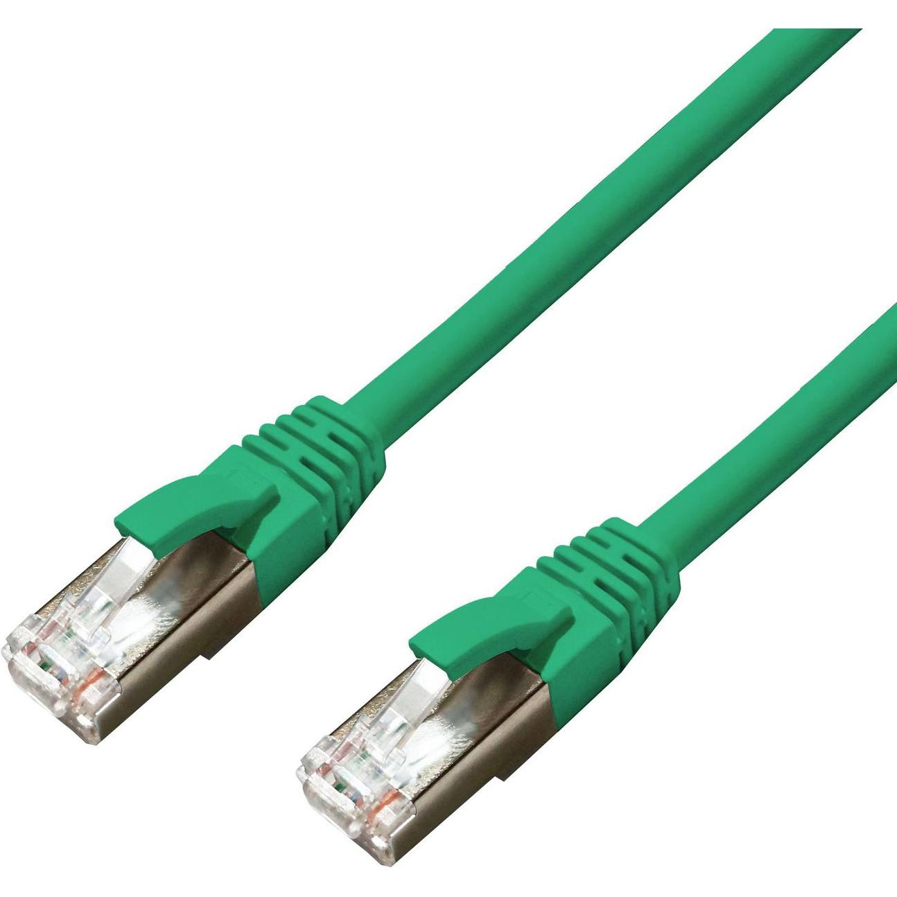 MicroConnect CAT6A S/FTP 15m Green LSZH (S/FTP, CAT6a, 15 m), Netzwerkkabel
