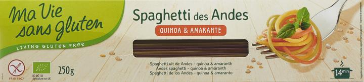 Actual product image Ma vie sans Gluten Spaghetti of the Andes tricolore (250 g)