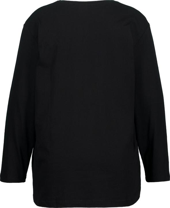 Image du produit Ulla Popken T-shirt coupe Relaxed Fit, décolleté en V et manches longues (42, 44)