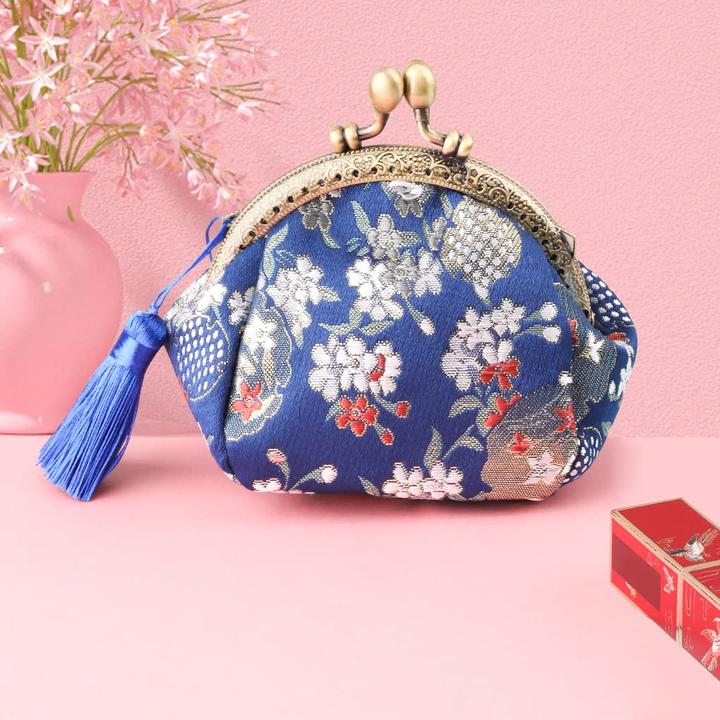 Produktbild Only-Bags.Store Floral Coin Purse Wallet mit Clipverschluss Klickverschluss