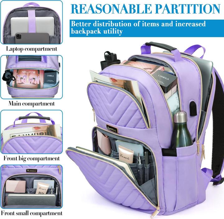 Produktbild Only-Bags.Store Schulrucksack Teenager mit USB-Ladeanschluss, Laptop-Rucksack Stylish Daypack Wasserdicht für die (30 l)