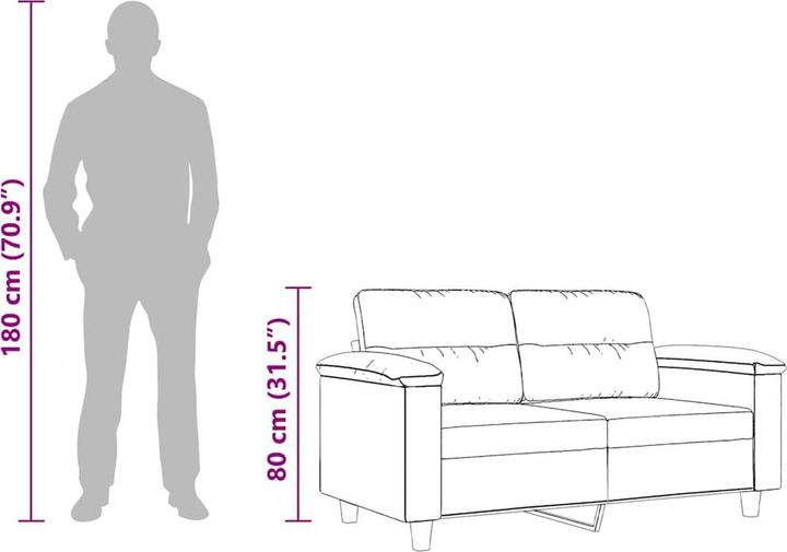 Produktbild vidaXL 2-Sitzer-Sofa (2-Sitzer)