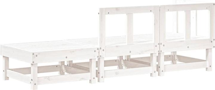 Produktbild VidaXL 3-tlg. Garten-Lounge-Set Weiss Massivholz Kiefer,Farbe