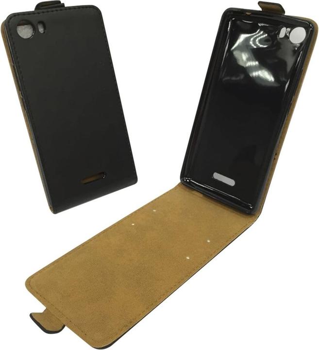 Actual product image König Design Wiko Fever 4G Mobile Case Flip Case Cover Protective Sleeve Wallet Black New (Wiko Fever 4G)