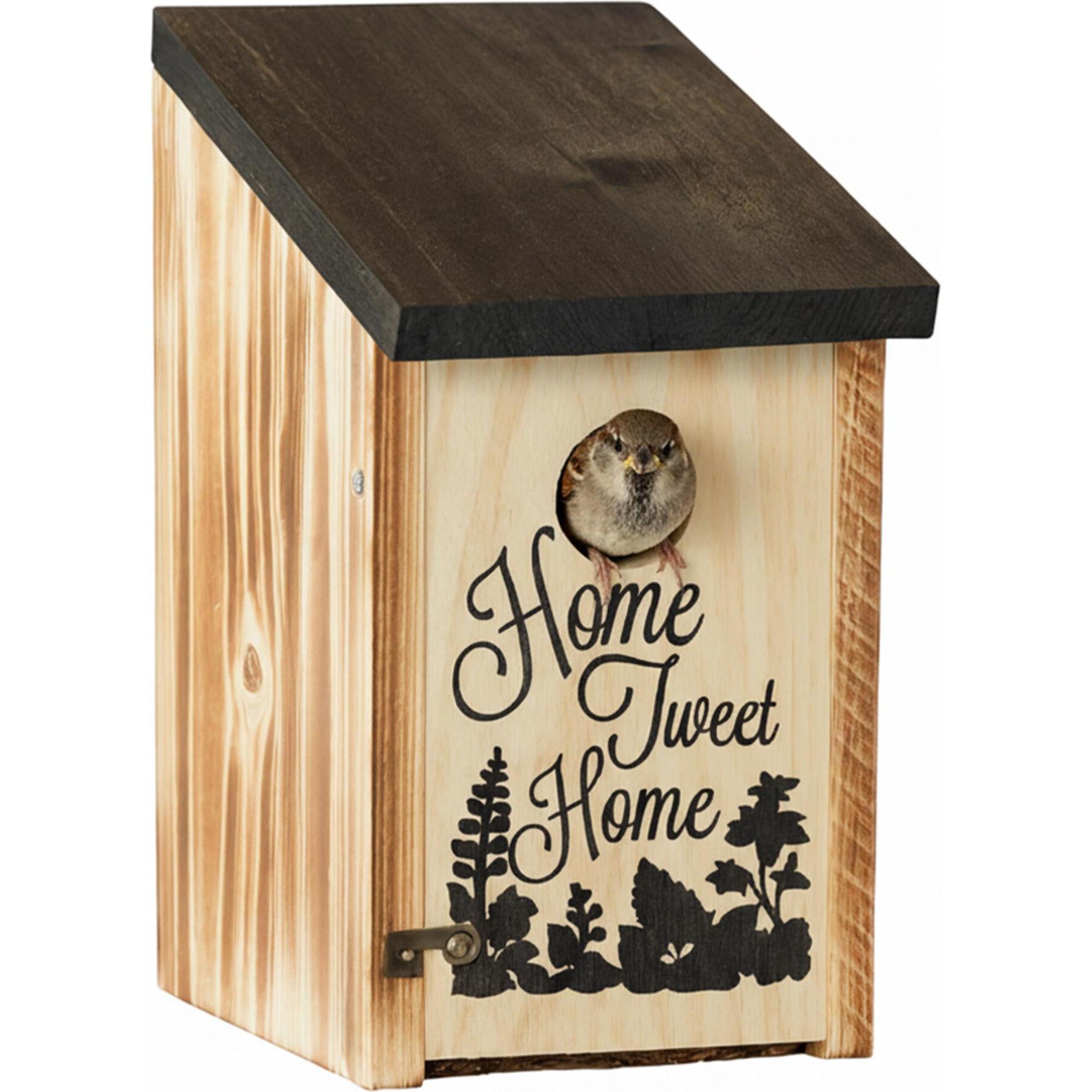 Relaxdays Casetta per uccelli HOME TWEET HOME, Casetta per uccelli