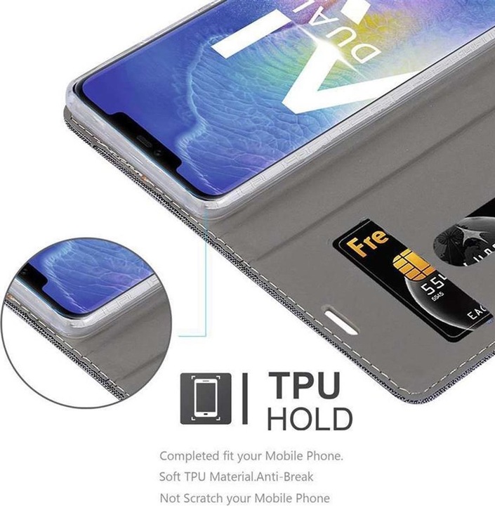 Produktbild Cadorabo Book Jeans Optik Cover (Huawei Mate 20 Pro)