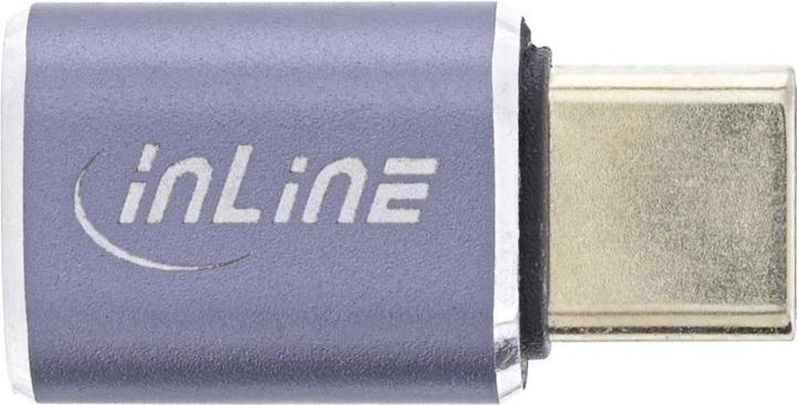 Produktbild InLine ® USB4 Adapter, USB Typ-C Stecker/Buchse, Aluminium, grau (USB Typ-C, Klinkenbuchse, 24 cm)