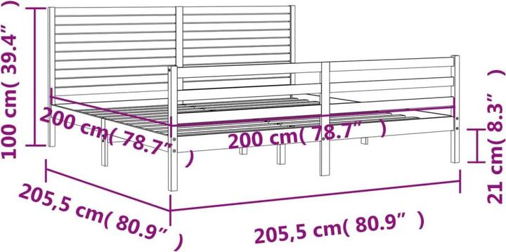 Image du produit vidaXL Bettrahmen (200 x 200 cm)