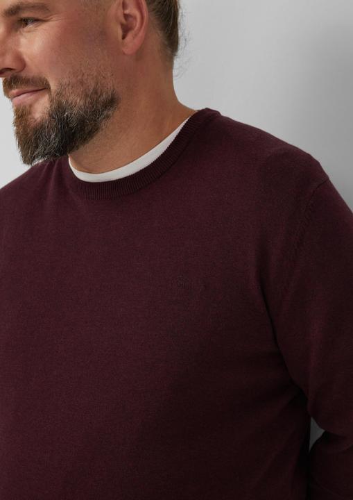 Actual product image s.Oliver Strickpullover Baumwollpullover mit Logo-Stickerei (5XL)