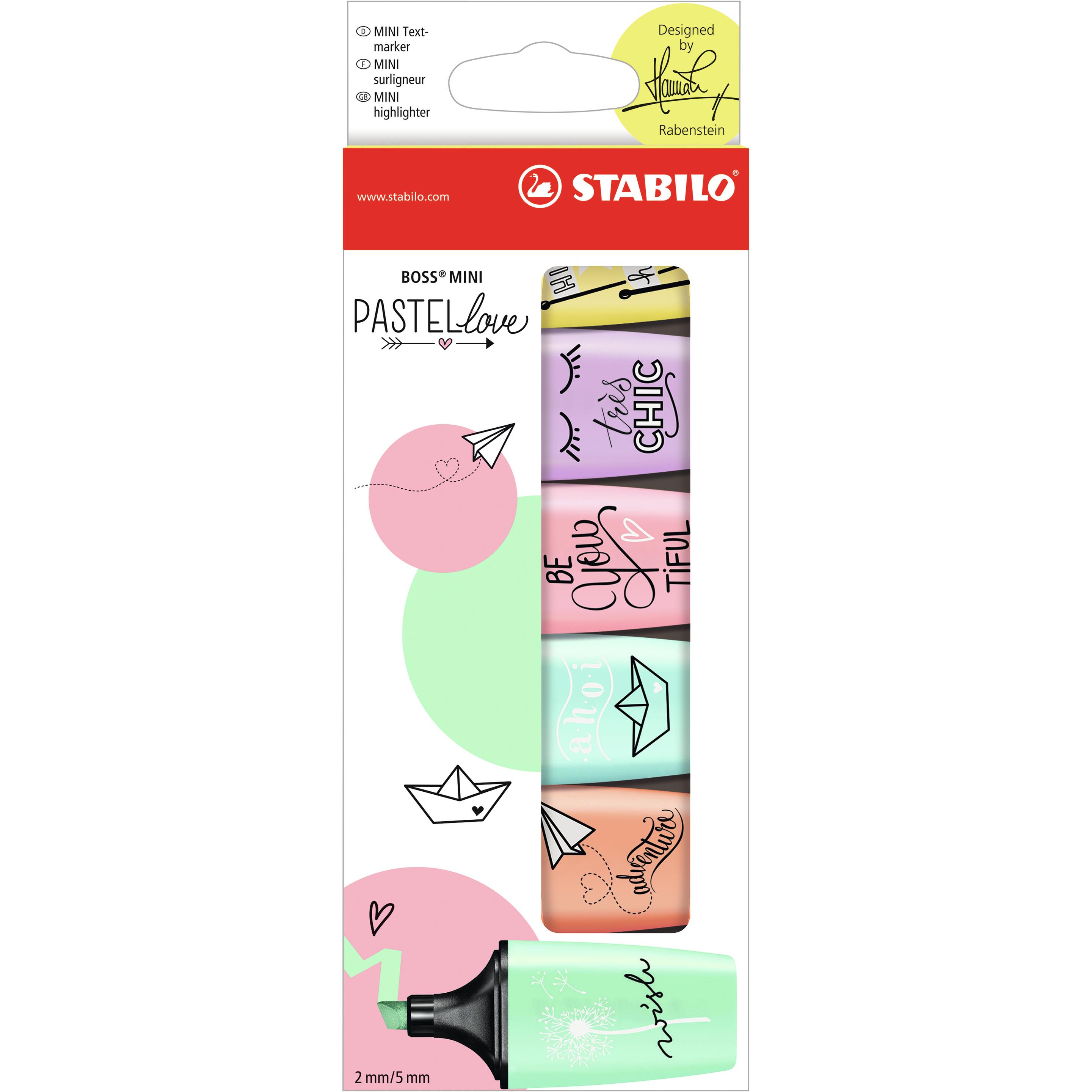 STABILO, Marker, BOSS MINI Pastellove Textmarker (Mehrfarbig, 5 mm, 6 x)