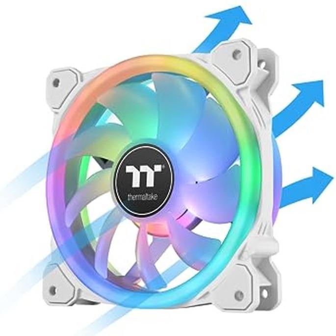 Actual product image Thermaltake TT SWAFAN 12 RGB Radiator Fan 3er wh CL-F145-PL12SW-A (120 mm, 3 x)