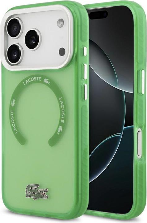 Immagine prodotto Lacoste Shockproof Transparent Frosted MagSafe Case for iPhone 17 Pro Green (Apple iPhone 17 Pro)