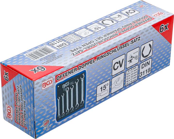 Image du produit BGS Jeu de clés mixtes ouvertes