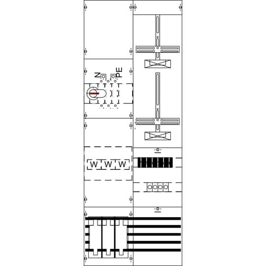 Striebel & John, Verteilerschrank Zubehör, STR KA4220 KA4220 Mess-u.Wandlerfeld kpl.H5/B2