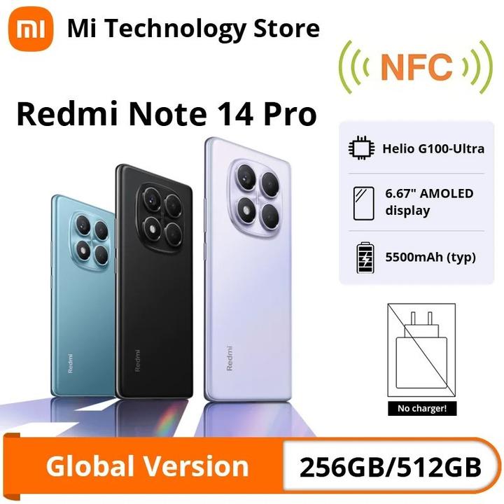 Actual product image Xiaomi Redmi Note 14 Pro (512 GB, Aurora Purple, 6.67", Dual SIM, 4G)