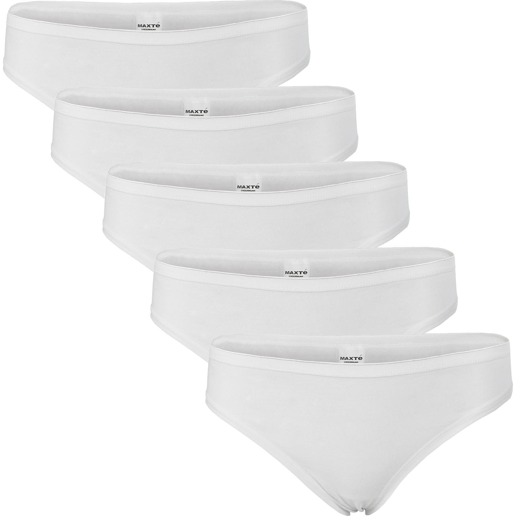 Maxte, Damen, Unterhosen, BASIC MAX Slip 5er Pack, Weiss, (L, 5er Pack)