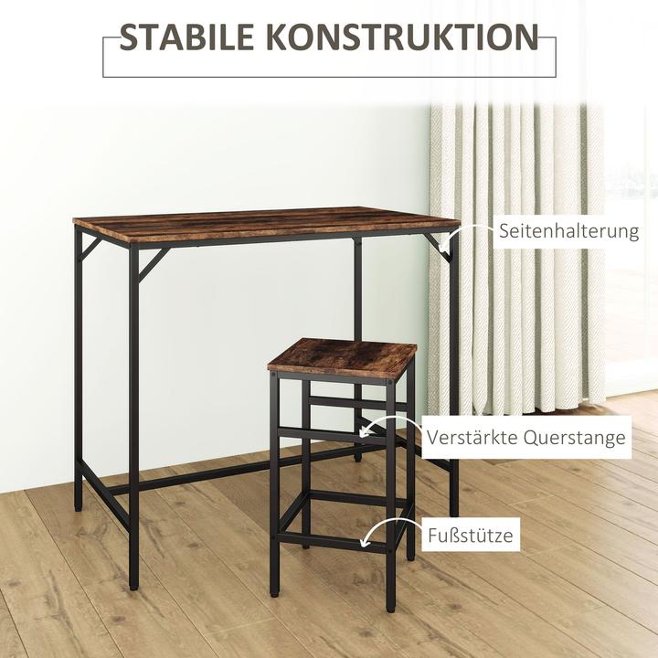Image du produit Homcom Ensemble de tables de bar (100 x 60 x 88 cm)