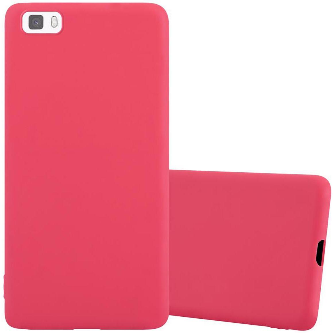 Cadorabo TPU Candy Cover (Huawei P8 Lite), Smartphone Hülle, Rot