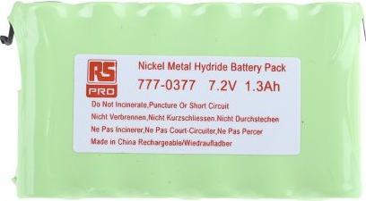 Image du produit RS PRO Pack NiMH AA x 6 1300mAh 7.2V (6 pcs, AA, 1300 mAh)