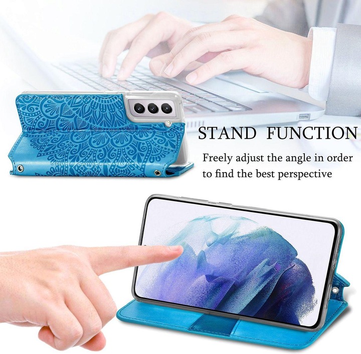 Actual product image König Design Case Mobile Protection for Samsung Galaxy S21 Plus Case Cover Case Cover Blue New (Samsung Galaxy S21+)