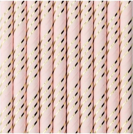 Immagine prodotto Partydeco Cannucce di carta, rosa chiaro, 19,5 cm (1 confezione / 10 pz.) (10 x)