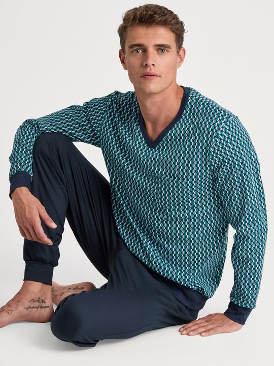 Produktbild Calida Relax Imprint Bündchen-Pyjama (L)