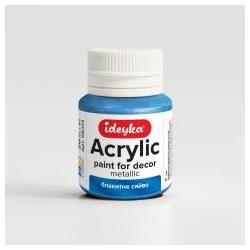 Ideyka, Colore + Vernice per fai da te, Metallic Acrylfarbe Blau Glanz 20m