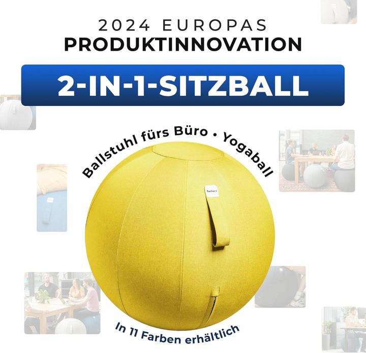 Immagine prodotto Backerz Ergonomischer Sitzball fürs Büro (65 cm) (65 cm)