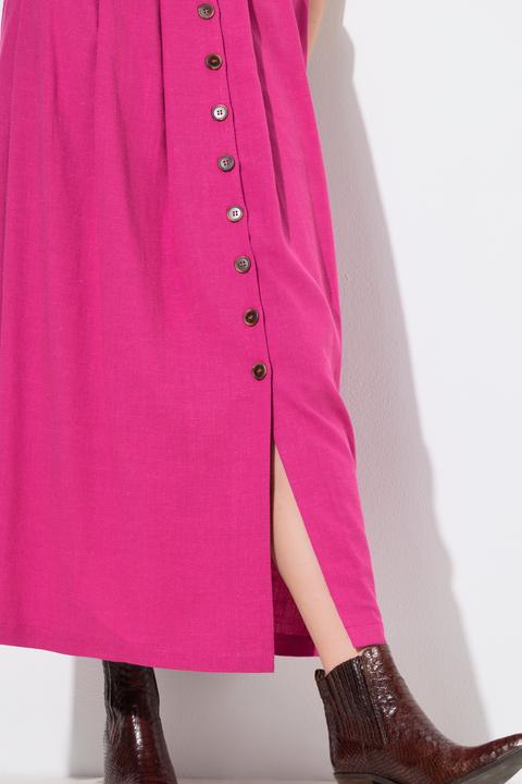 Actual product image Ulla Popken Button Down Short Sleeve Maxi Dress (62)