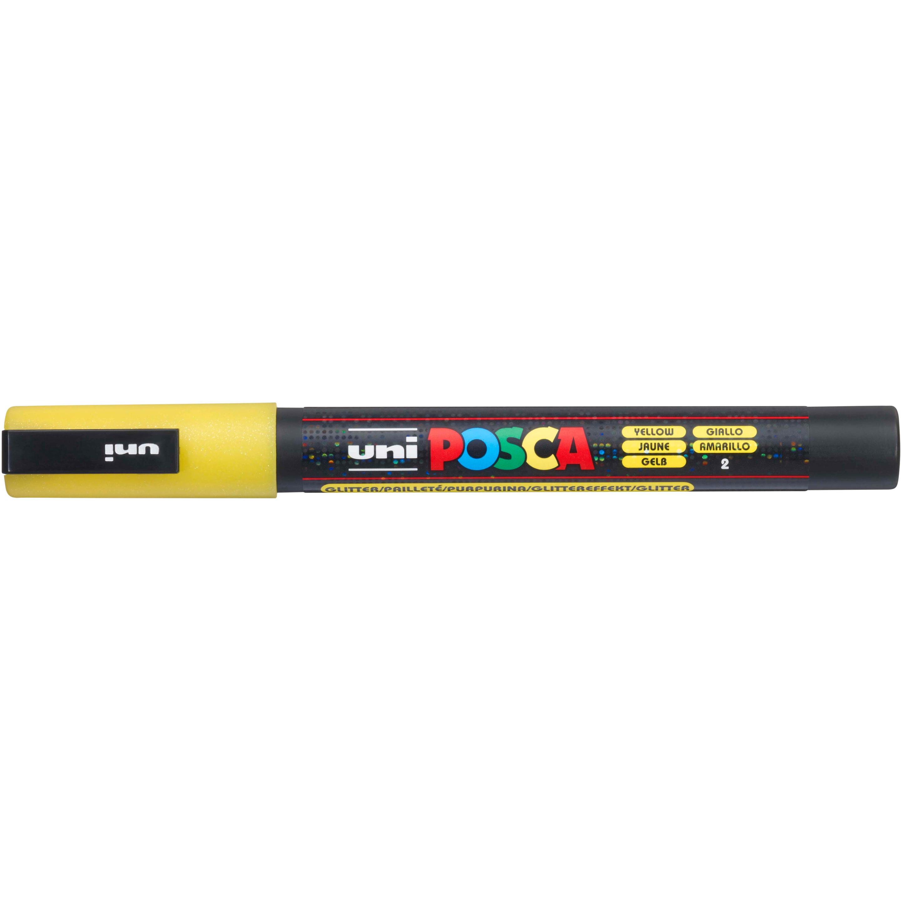 Thumbnail - Posca, Marker, Marker PC-3M Rundspitze (Glitter Gelb, 1.30 mm, 1 x)