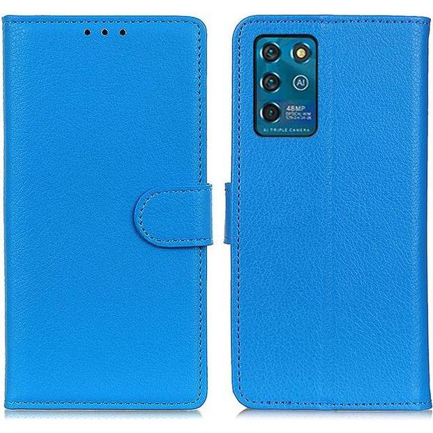 Thumbnail - MU Classic Litchi Leder Bookcover Series (ZTE Blade V30 Vita), Smartphone Hülle, Blau