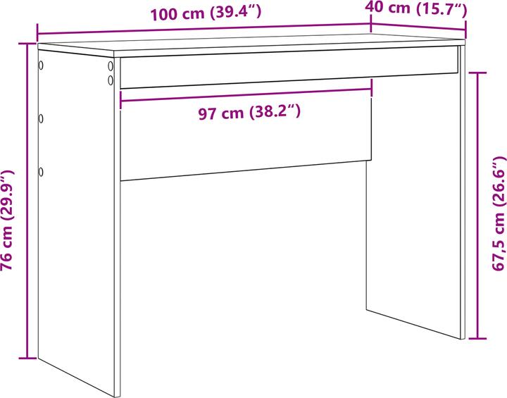 Actual product image vidaXL Kompakter Schreibtisch
