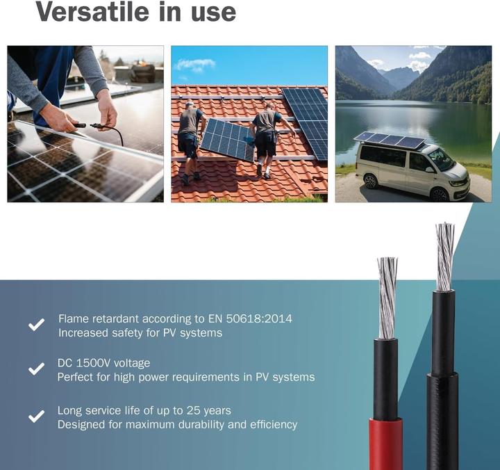 Immagine prodotto Digitus Solar Extension cable, 6 sqmm, MC4 connector (Cavo solare)