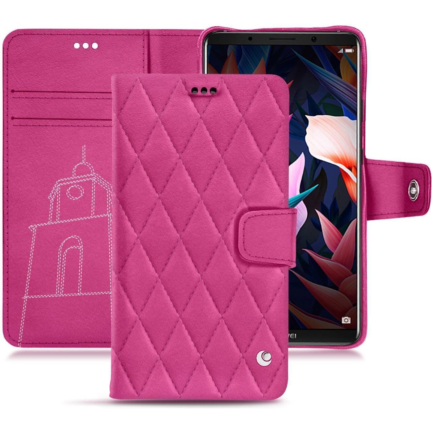 Noreve Lederschutzhülle Wallet (Huawei Mate 10 Pro), Smartphone Hülle, Rosa