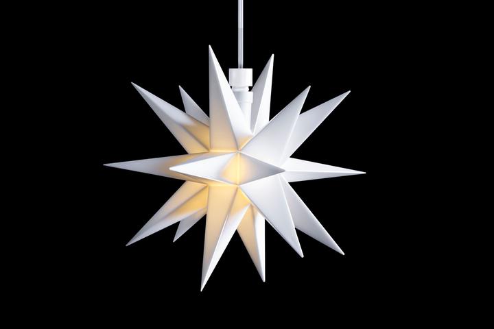 Produktbild Decotrend Kunststoff-LED-Stern Trafo 18 Zacken Ø12cm weiss