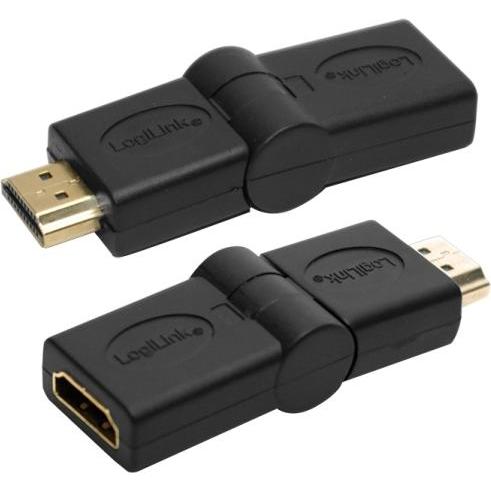 LogiLink Video Adapter (HDMI), Data + Video Adapter, Schwarz
