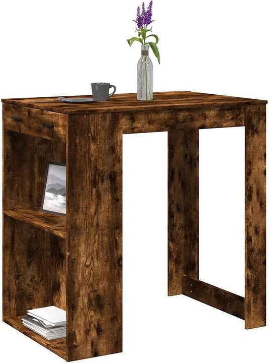 Actual product image vidaXL Bar table High table Counter table Kitchen table Smoked oak Wood-based material
