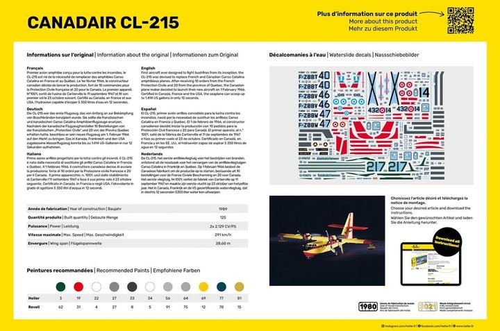 Valeurs nutritives et ingrédients Heller Canadair CL-215