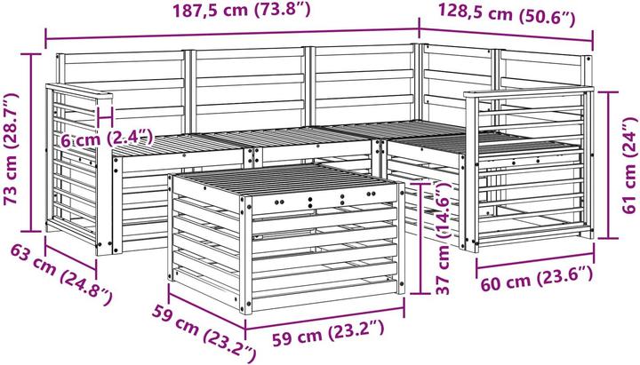 Produktbild vidaXL Outdoor-Sofagarnitur