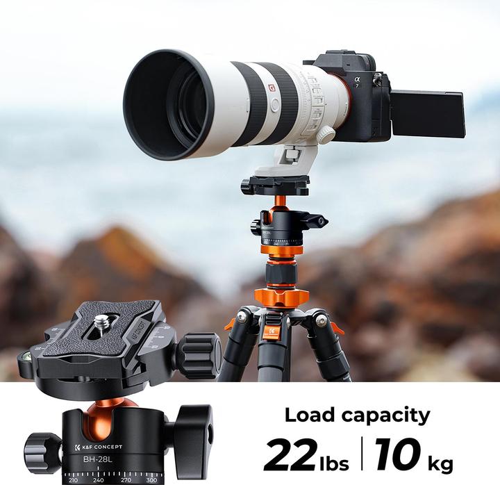 Image du produit K&F Concept Concept Tripod SA255C1 (Carbone)