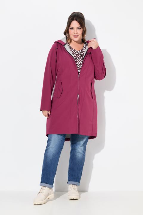 Produktbild Ulla Popken HYPRAR Softshell-Longjacke, wasserabweisend, Kapuze (46, 48)