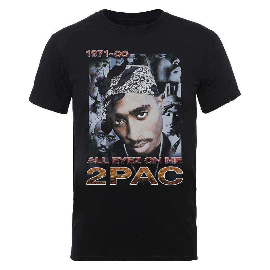 Tupac, Herren, Shirts, All Eyez 1971, Schwarz, (Xxl)