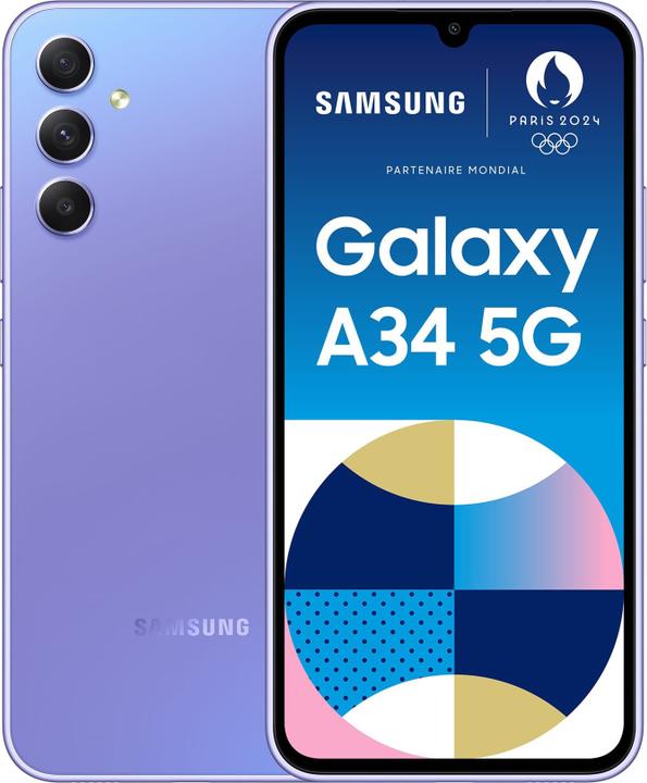 Produktbild Samsung Galaxy A34 5G (128 GB, Awesome Violet, 6.60", Dual SIM, 5G)