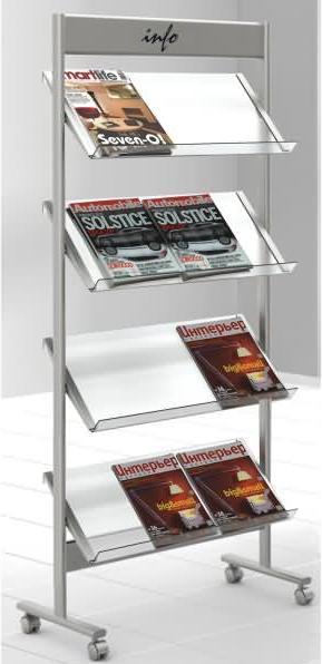 Actual product image Kerkmann Brochure rack Ecoline silver DIN A4 (A4)
