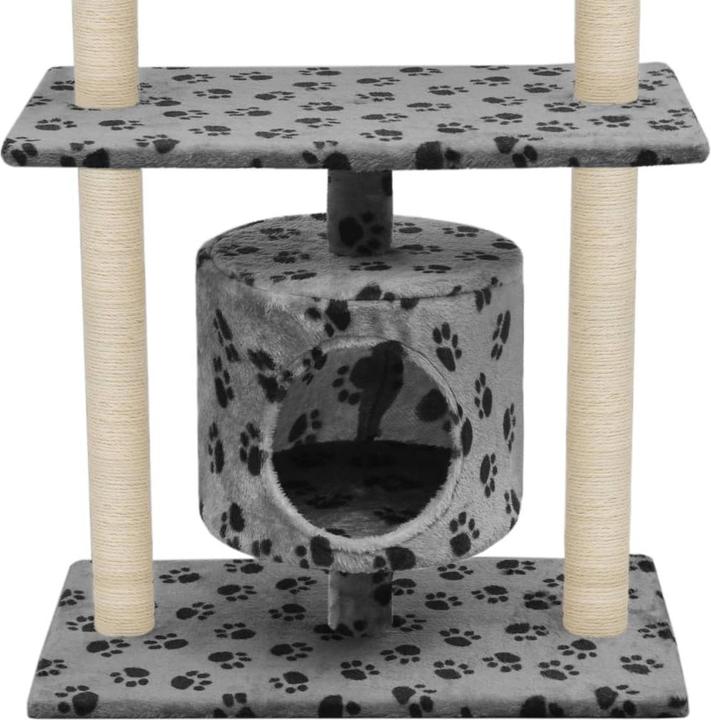 Actual product image vidaXL Kratzbaum (95 cm, Grey with paw pattern)