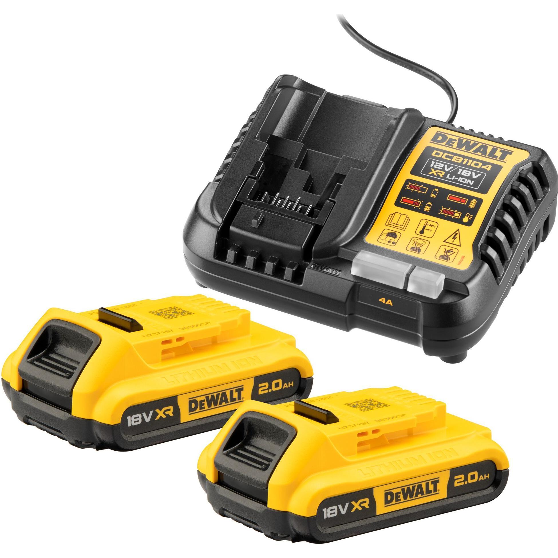 DeWalt, Batteria + Caricatore, DCB1104D2-QW (18 V)
