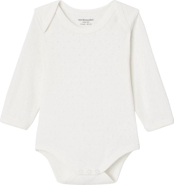 Produktbild Vertbaudet Bio-Kollektion: 2er-Pack Baby Langarmbodys mit zartem Lochmuster (92, 98)